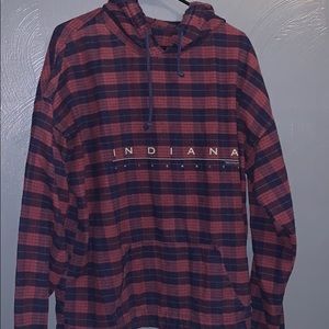 Indiana Plaid Sweatshirt
